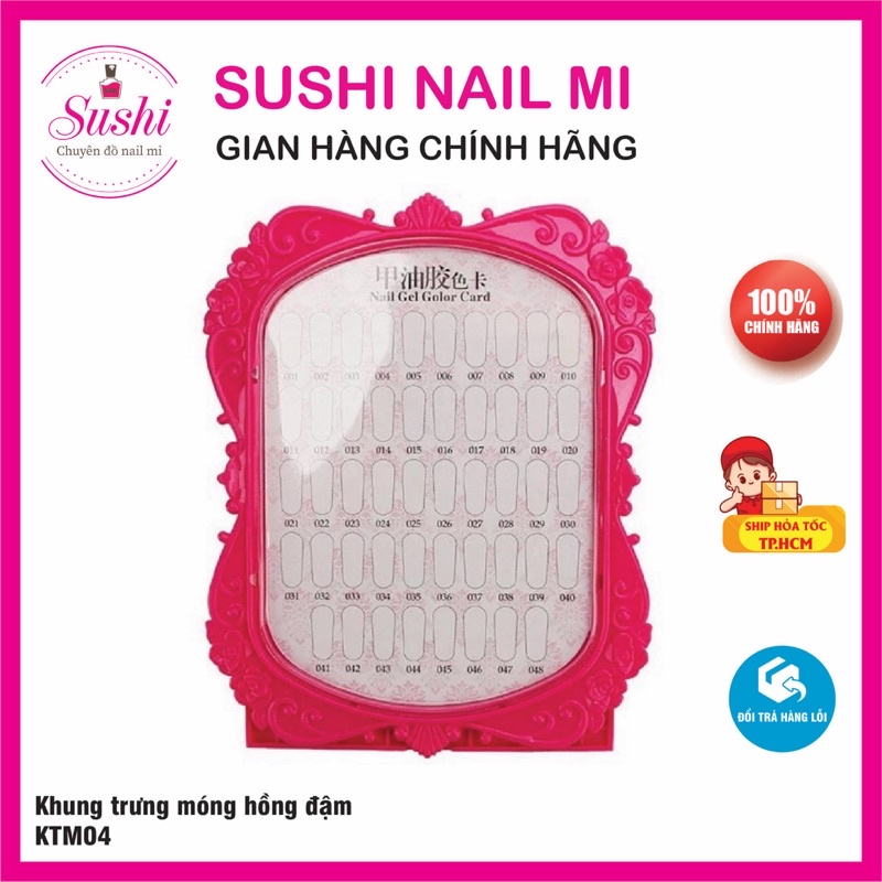 Khung trưng mẫu móng tiện lợi  - Khung trưng bày mẫu nail, bảng màu nail - Sushi Nail Mi