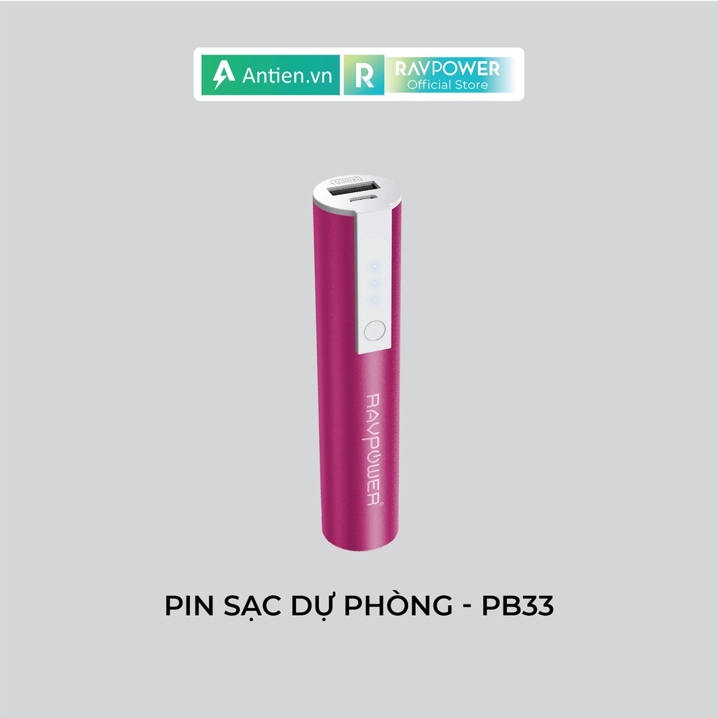 Pin dự phòng RAVPower RP-PB33 3350mAh (Màu hồng)