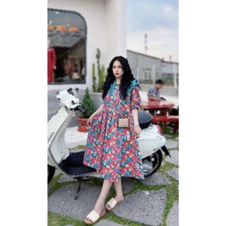 ĐẦM BABYDOLL HOA CỔ NHỌN