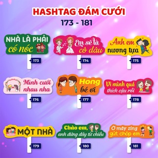 Bảng hashtag cầm tay chụp hình đám cưới