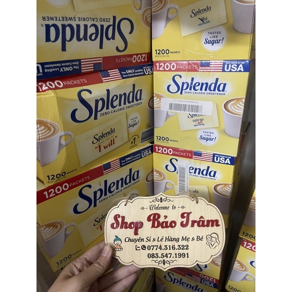 Đường ăn kiêng Splenda nguyên thùng 2000 gói