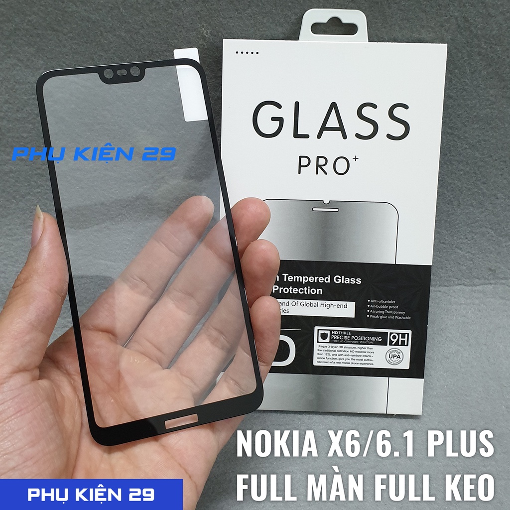 [Nokia X6/Nokia 6.1 Plus] Kính cường lực Glass Pro+ 9H