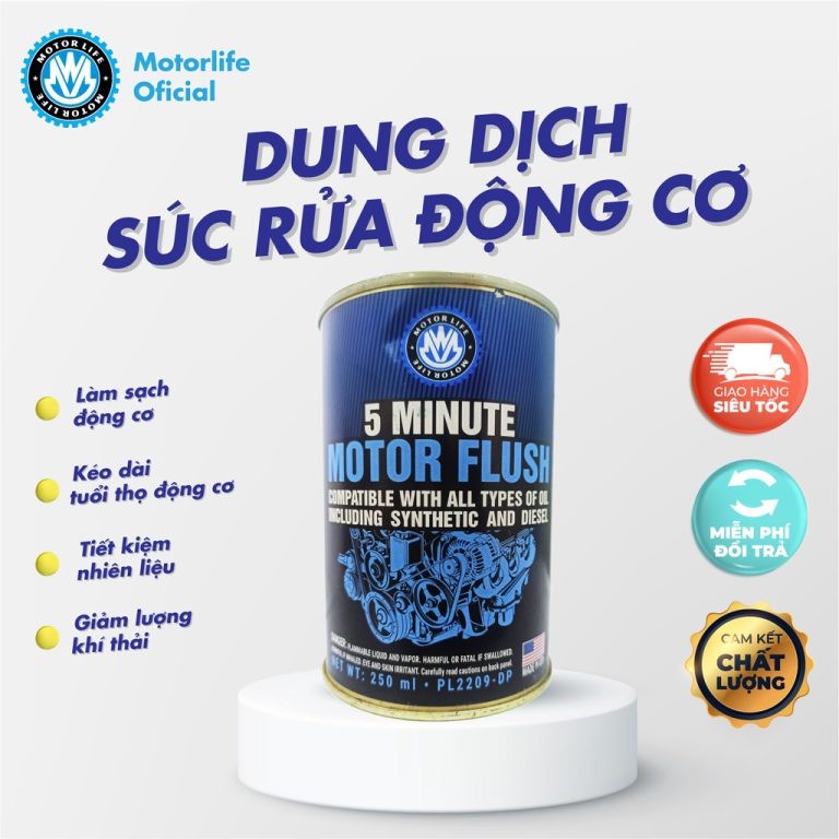 Phụ gia Làm sạch hệ thống dầu động cơ Ô tô (súc nhớt cũ)- 5 Minute Motor Flush