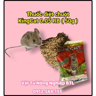 Thuốc diệt chuột sinh học trộn sẵn thế hệ mới KINGCAT 0,05RB (gói 50g)