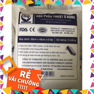 Gạc phẫu thuật ổ bụng 30x40cm