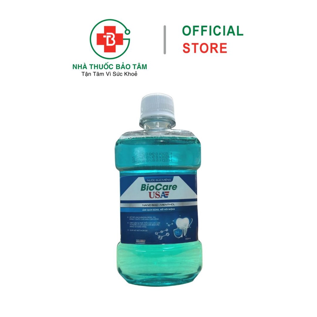 Nước Súc Miệng Nano Bạc, Menthol BioCare USA