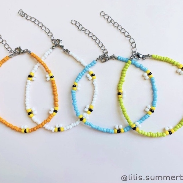 Vòng chân / lắc chân hạt cườm đính con ong LILI BEE BEE ANKLET - LILI’S SUMMER BEADS