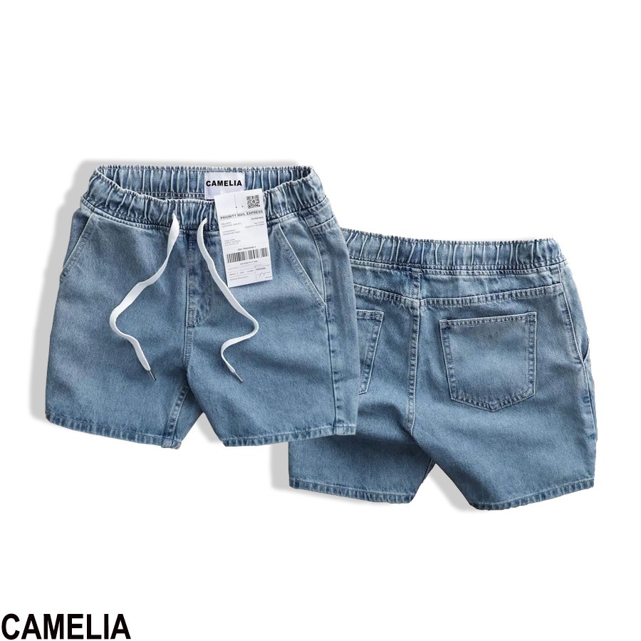 Quần Short Jean  Nam Cao Cấp 2 màu Xanh và Xám , form Slimfit trên gối, co giãn