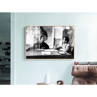 Tranh treo tường bác hồ bác giáp sẵn treo/ chất liệu tráng gương