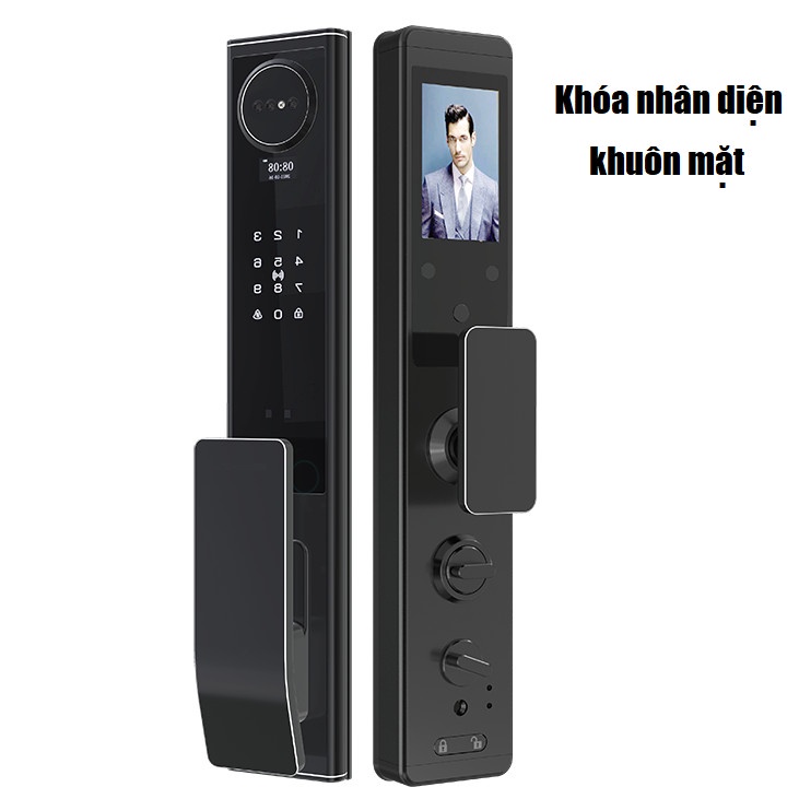 Khoá vân tay nhận diện khuôn mặt cao cấp GF37 cắt CNC nguyên khối