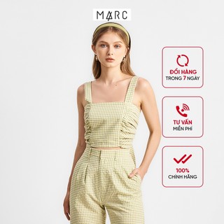 Áo croptop nữ marc fashion gingham nơ sau favh050722