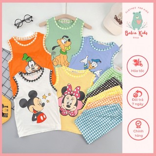 Bộ ba lỗ thun lạnh Minky Mom cho bé trai bé gái