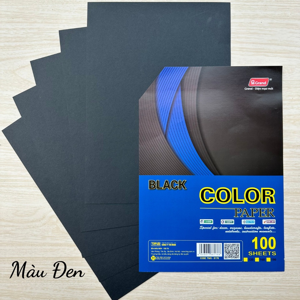 Giấy Bìa Màu A4 Làm Đồ Hanmade, Đồ Thủ Công Và Làm Thiệp Trang Trí - Bìa Cứng Đóng Tập Sổ