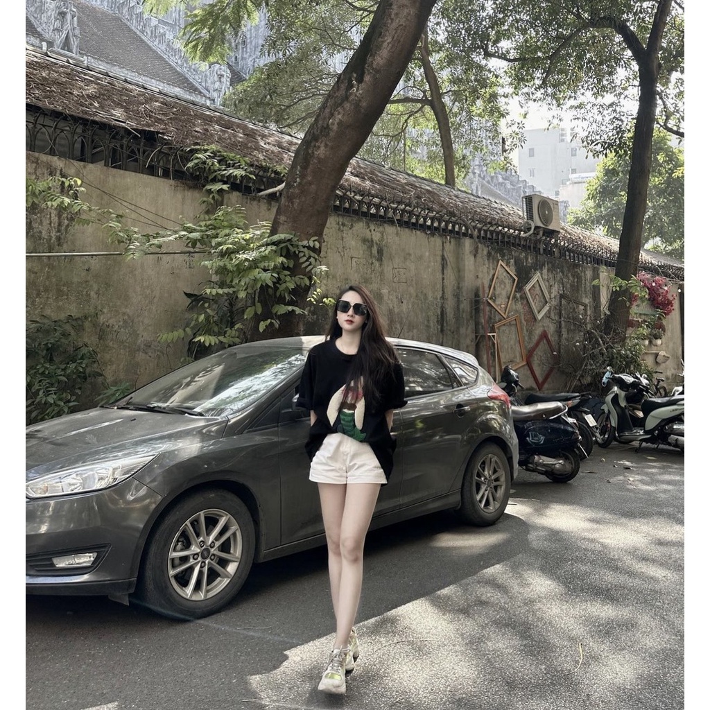 SET ÁO THUN ĐEN + QUẦN SHORT TRẮNG