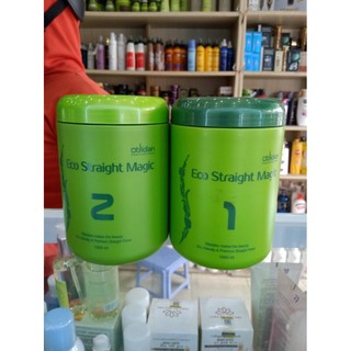 KEM DUỖI TÓC SINH THÁI OBSIDIAN ECO STRAIGHT MAGIC 1000ML X2