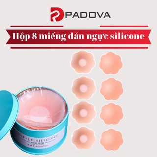 Hộp 4 Cặp Miếng Dán Ngực, Dán Ti Silicopne Sử Dụng Nhiều Lần, Siêu Dính PADOVA 9328