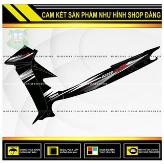 Tem rời yaz 125 mẫu zin phối xám dán xe đen