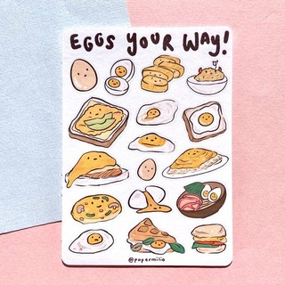 Tấm sticker Eggs on Toast dễ thương cute TooYoo BK20011