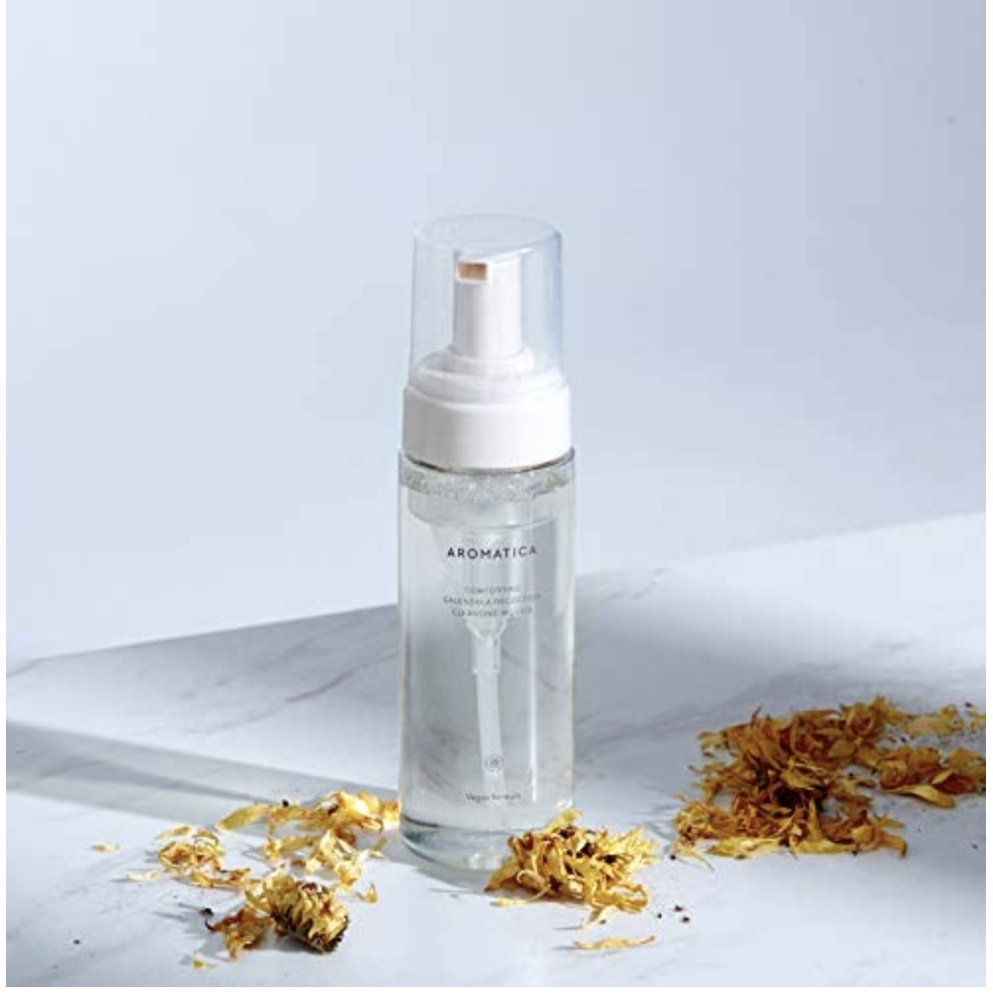 Sữa rửa mặt làm sạch hoa cúc dịu nhẹ có độ PH thấp AROMATICA Comforting Calendula Decoction Cleansing Mousse 170