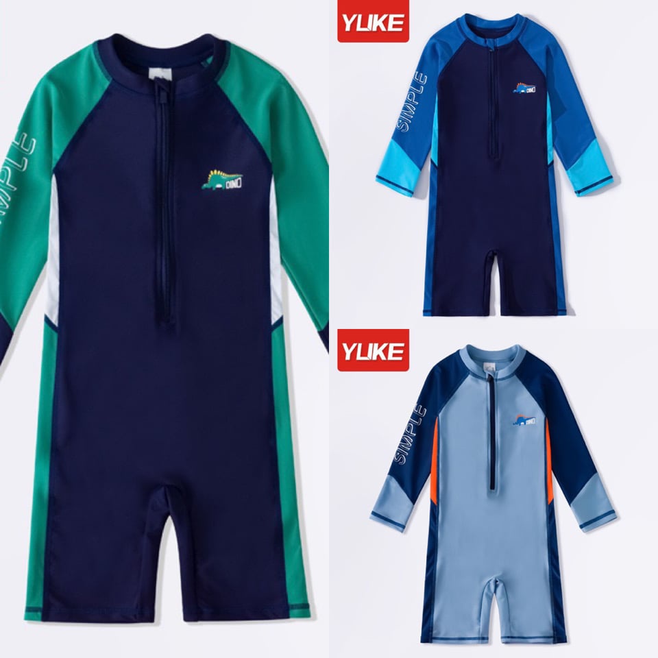 2188 - Bộ bơi YUKE liền thân dài tay nhiều màu BT size 110-170