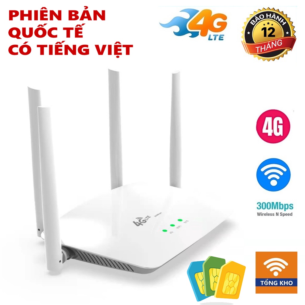 Cục phát wifi 4G, bộ phát wifi từ sim 4G, cắm điện 24/24, Tặng kèm dây LAN bấm sẵn 2 đầu | BigBuy360 - bigbuy360.vn