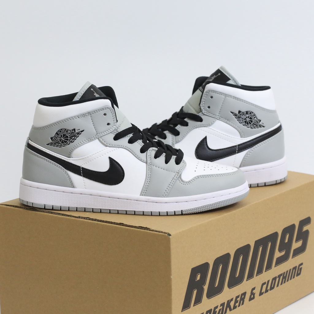 Giày thể thao sneaker (JD_37) XÁM TRẮNG LOGO ĐEN_HIGH