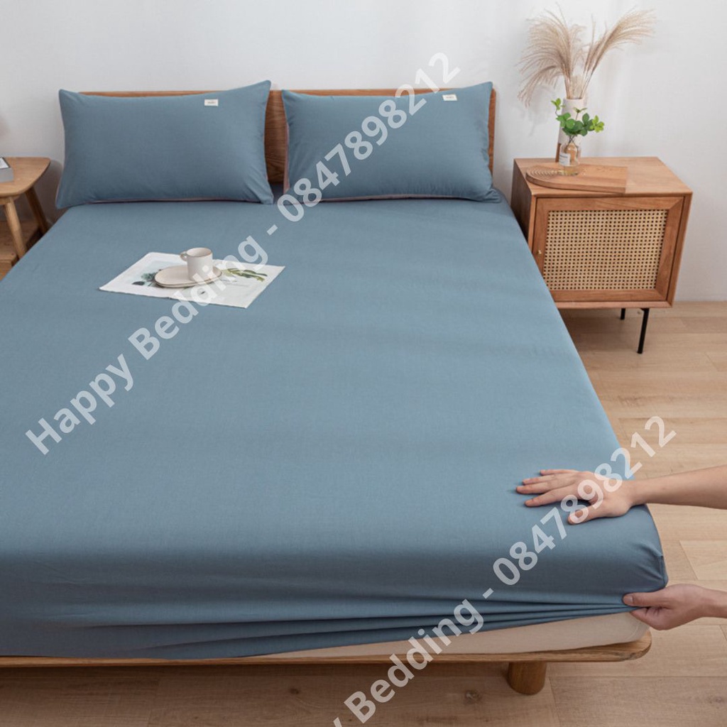 Ga trải giường tici (Ga không gối) , ga giường, drap nệm 1 màu trơn basic phong cách Hàn Quốc | BigBuy360 - bigbuy360.vn