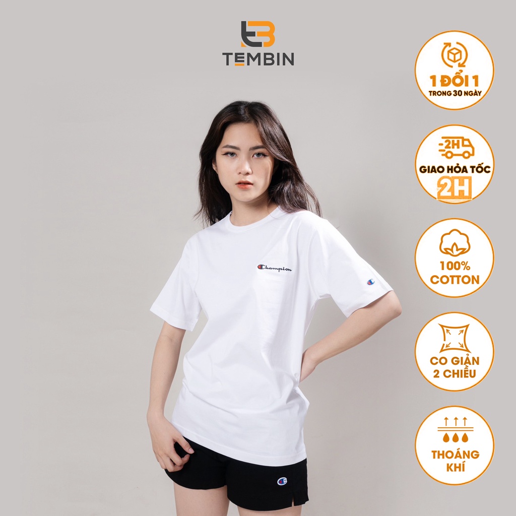 Áo Thun Champion Logo Thêu - SALE XẢ KHO