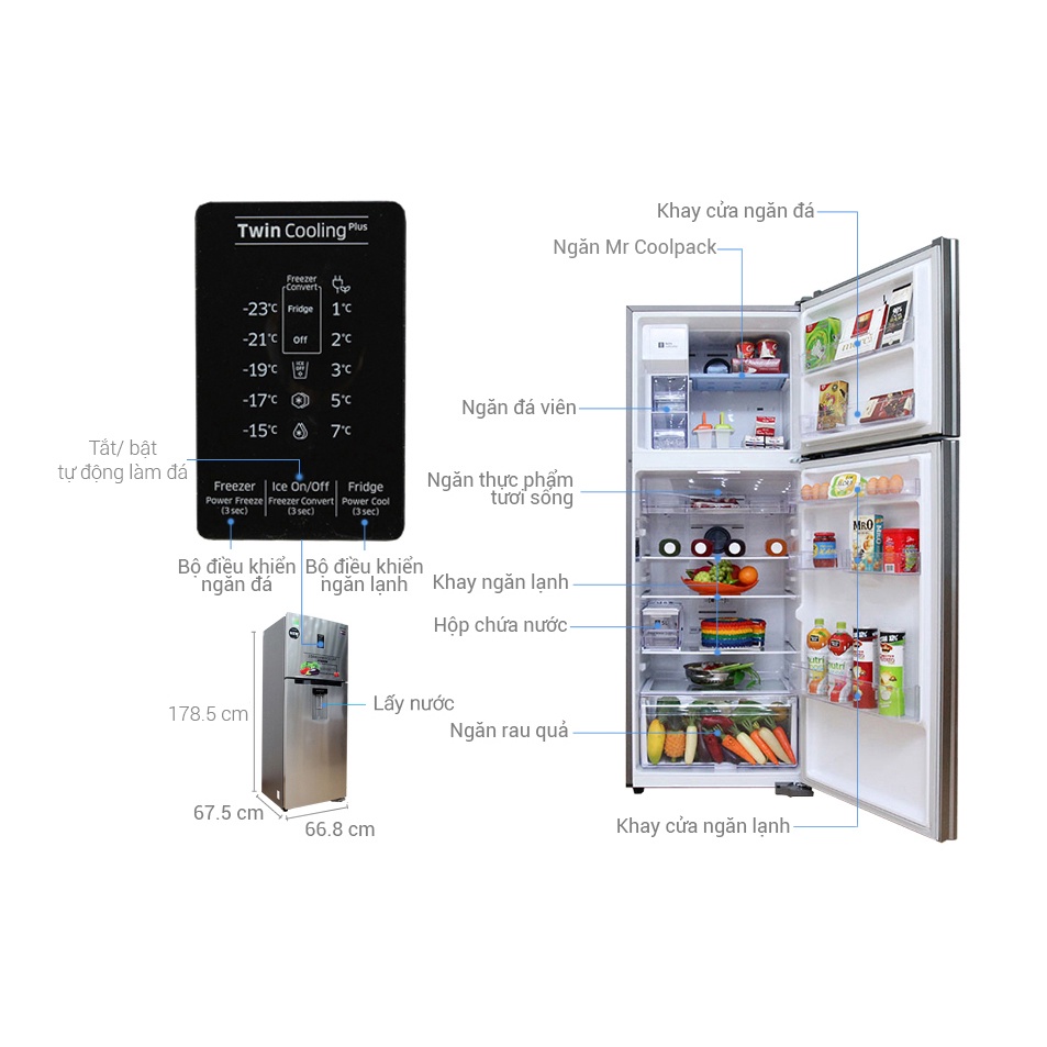 Tủ lạnh Samsung Inverter 380 lít RT38K5982SL/SV  THÁI LAN
