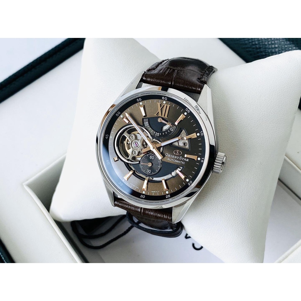 Đồng Hồ Nam ORIENT STAR SEMI SKELETON RE-AV0006Y00B Chính Hãng Tặng Kèm Dây Da Cao Cấp