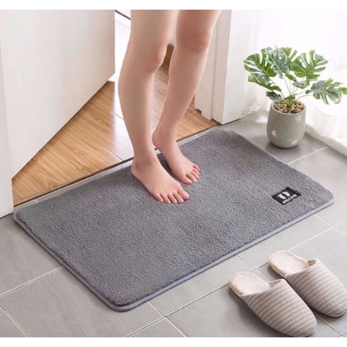 Thảm Lau Chân, Logo Bàn Chân Siêu Thấm Nước, Mịn Màng Chống Trượt Để Phòng Tắm Phòng Khách Tiện Lợi