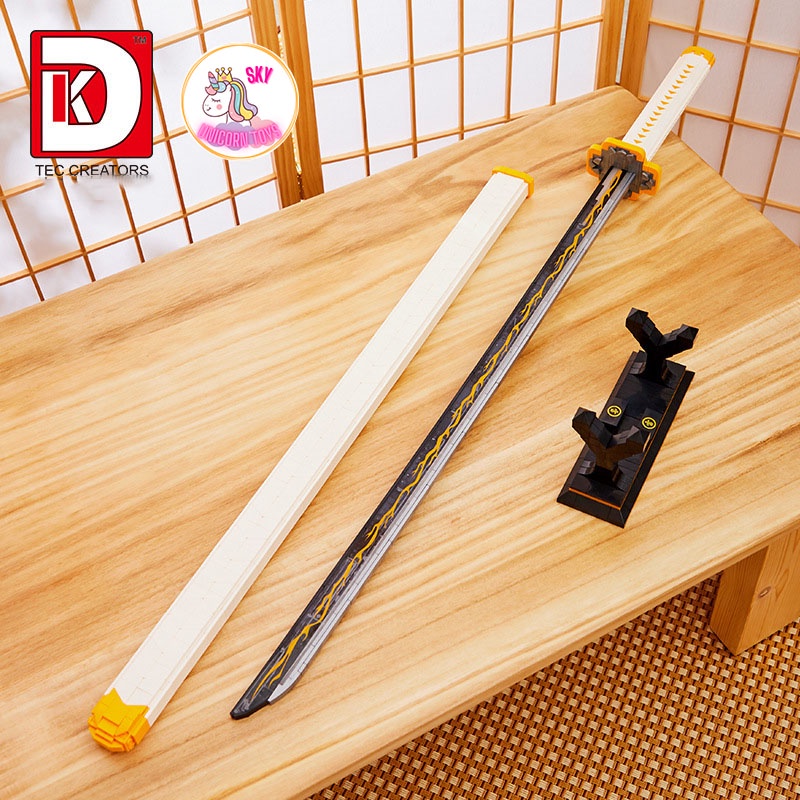 Đồ Chơi Lắp Ráp Kiểu LEGO Mô Hình Thanh Nhật Luân Kiêm Kanata Của Viêm Trụ Zenitsu Agatsuma trong Kimetsu no YaibaDK1506