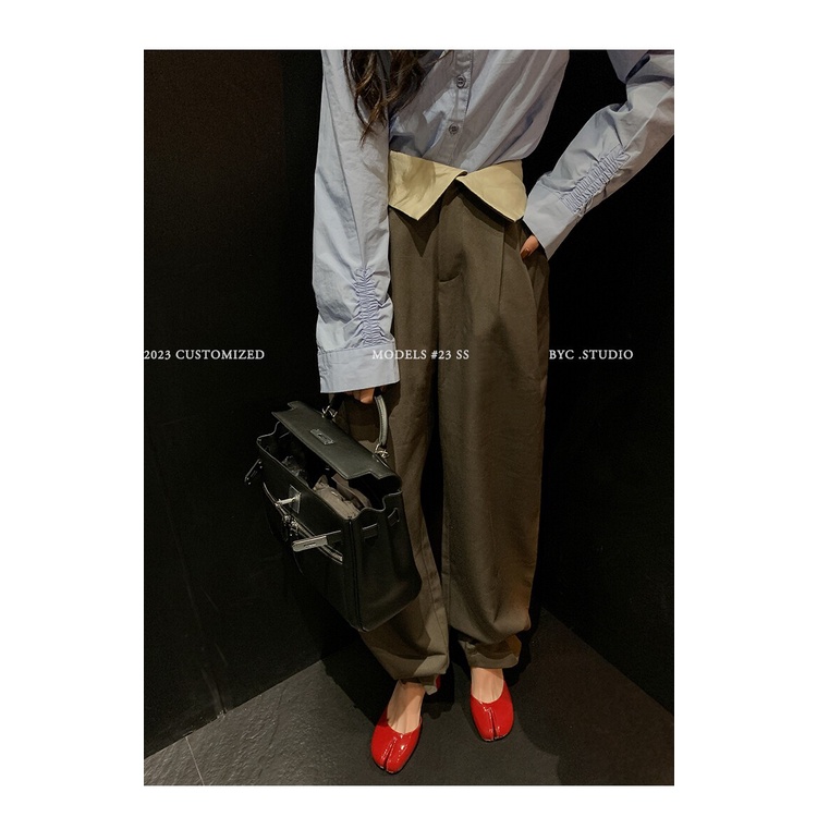 Giày cao gót bằng da mềm thiết kế xẻ mũi thời trang cho nữ