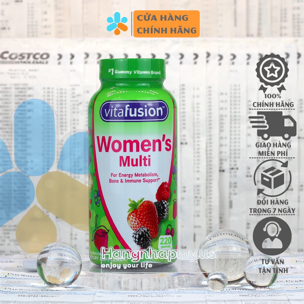 Kẹo bổ đa Vitamin dành cho phụ nữ Vitafusion Women’s Multivitamin 220 viên