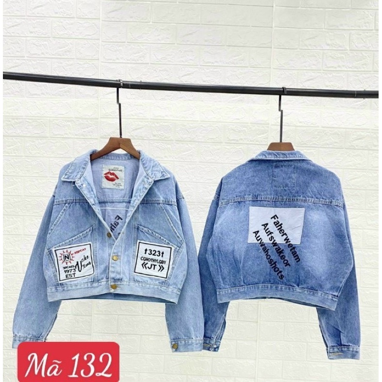 Áo Khoát Jean Kèm Nón Cao Cấp, Ảnh Thật Ik hình , Ôm Dáng ,2022