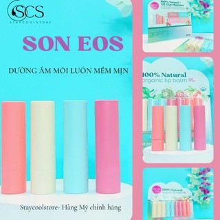 💋Hàng Mỹ-Son dưỡng môi EOS dạng thỏi và trứng ORGANIC (mẫu son thỏi 4g và son trứng 7g)