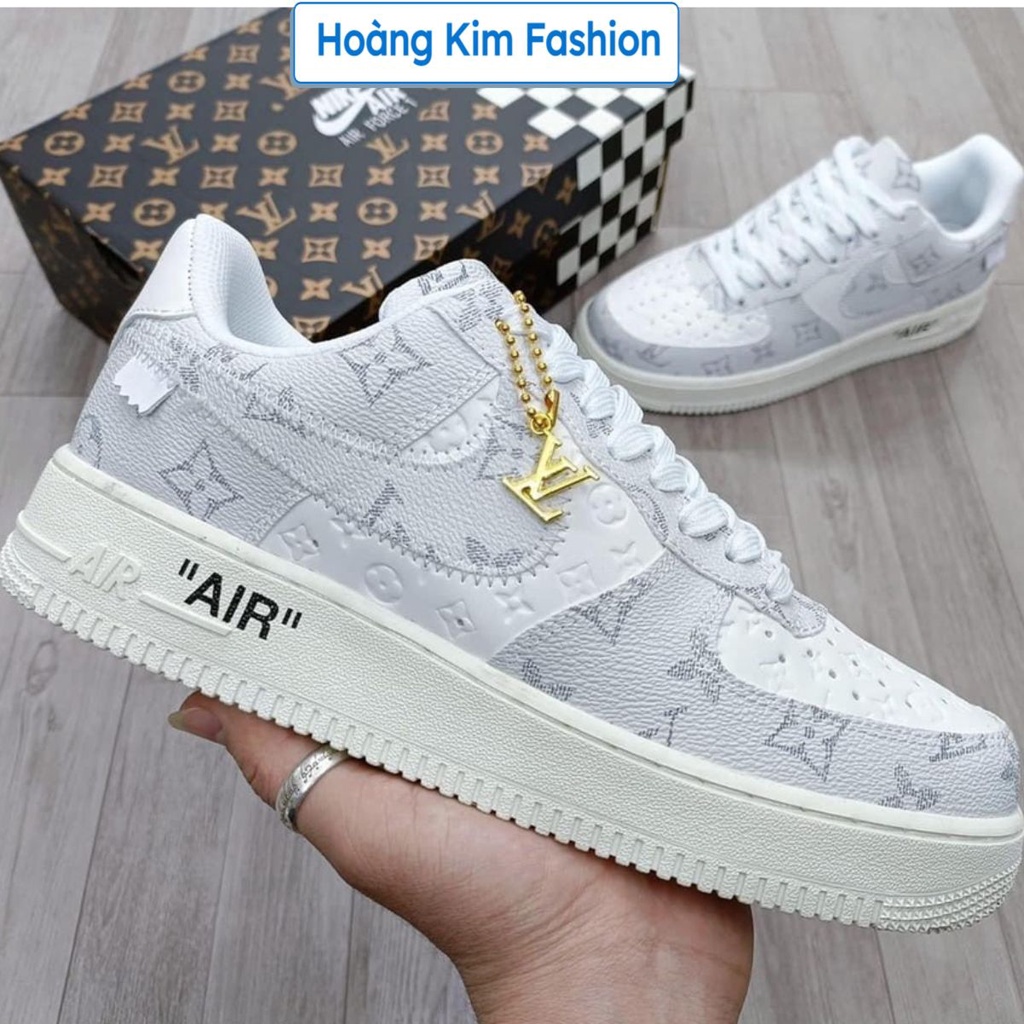 Giày _Nike Air Force 1 Lv xám, giày AF1 xám đế Air bản cao cấp full box bill phụ kiện