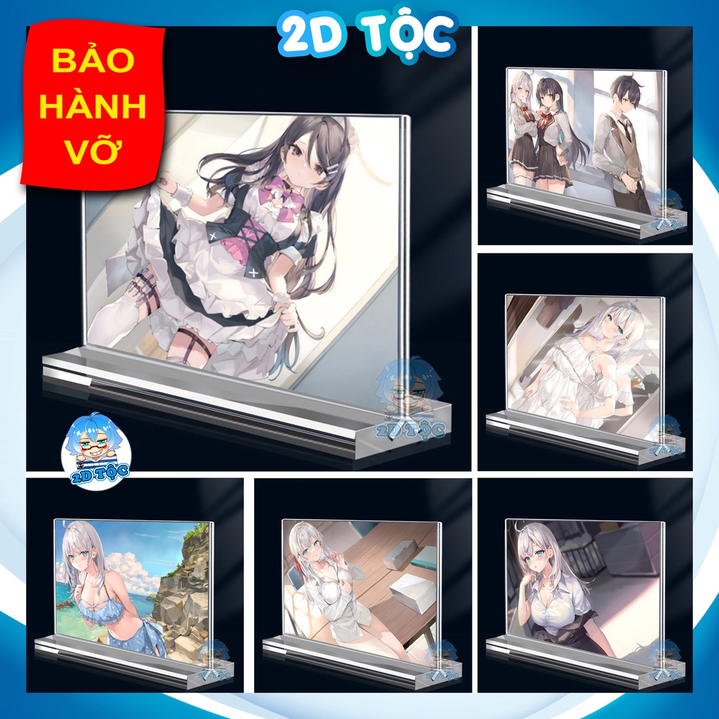 Khung ảnh Mica Kích thước A4,A5 In hình Anime Manga Light Novel Arya Bàn Bên (2) đế lùa dày trong su