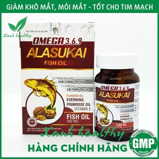 Hộp 60 viên dầu cá Omega 369 bổ não, sáng mắt, khỏe tim mạch- chuẩn GMP Bộ Y tế
