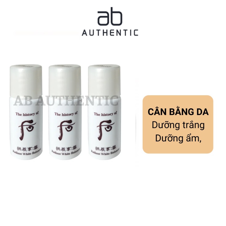 Combo 5 chai nước hoa hồng whoo trắng Radiant White 5ml- AB AUTHENTIC