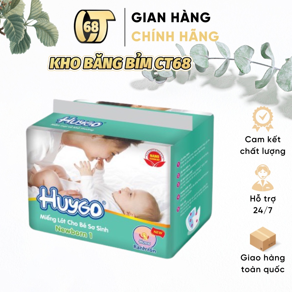 Tã lót sơ sinh Huygo ⚡ GIÁ TỐT ⚡ Tã lót sơ sinh Huygo 26 miếng mềm mại và vừa vặn với cơ thể cho bé cảm giác thoải mái