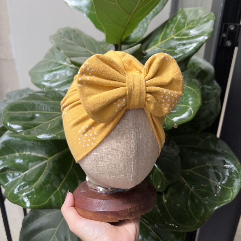Mũ Nơ, Nón Nơ Xòe, Nón Che Thóp Chất Liệu Cotton Co Giãn Siêu Dễ Thương Xinh Xắn Cho Bé Gái Sơ Sinh