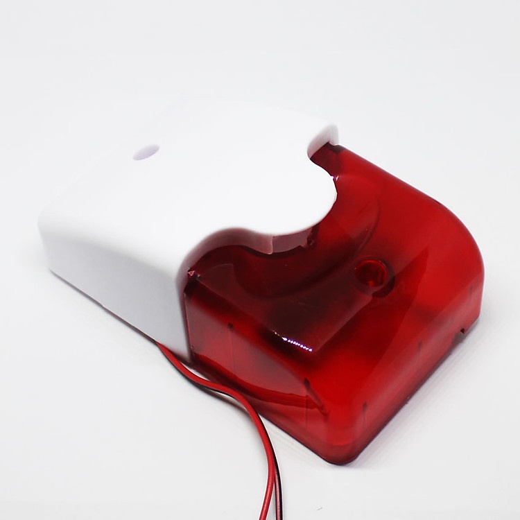 CÒI HỤ BÁO ĐỘNG KÈM ĐÈN CHỚP LED  có 3 dòng điện áp riêng biệt 12V, 24V và 220V, còi hú báo trộm báo cháy có đèn