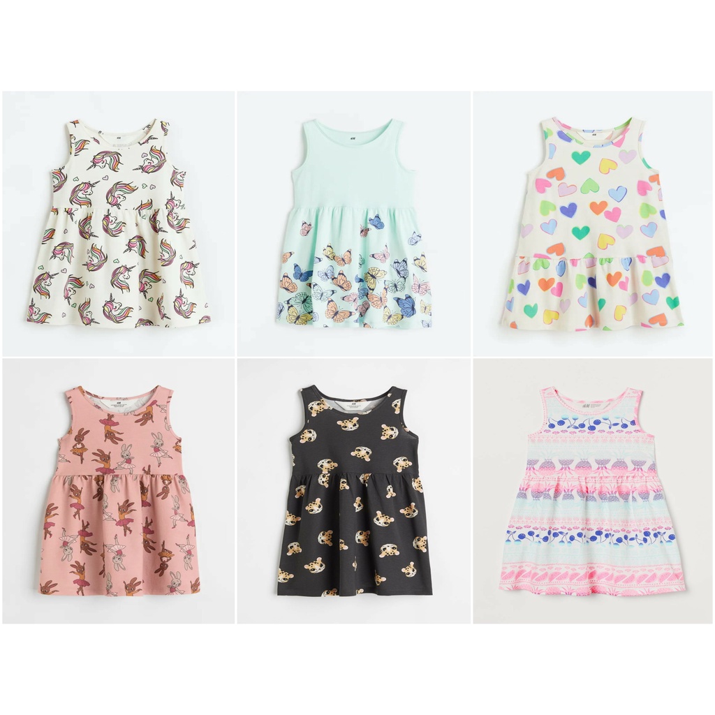 Váy sát nách unicorn/ tim/bướm/hoa 1157735 HM H&M_hàng chính hãng authentic