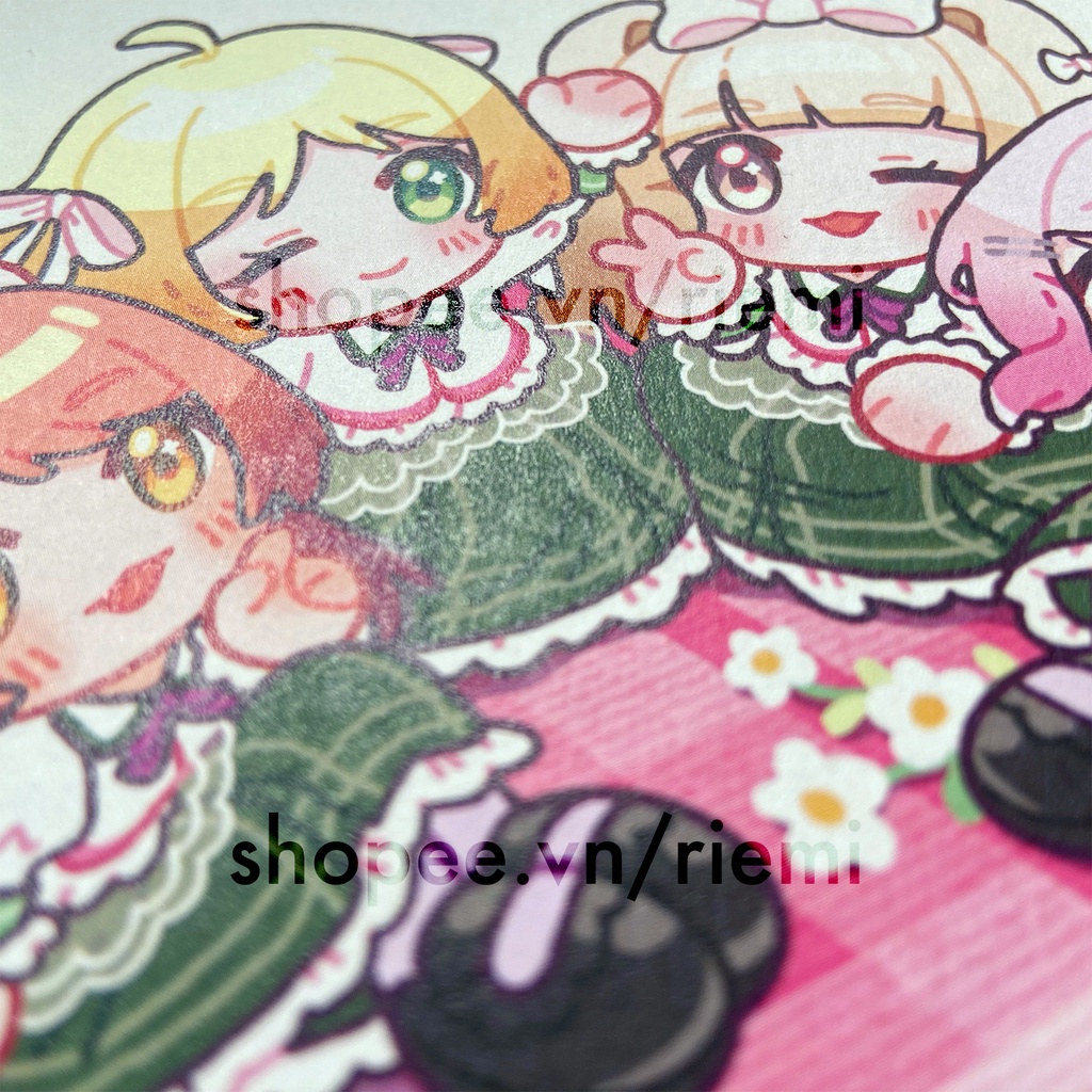 Tranh in art print A6 D4DJ Lyrical Lily artist Monoka