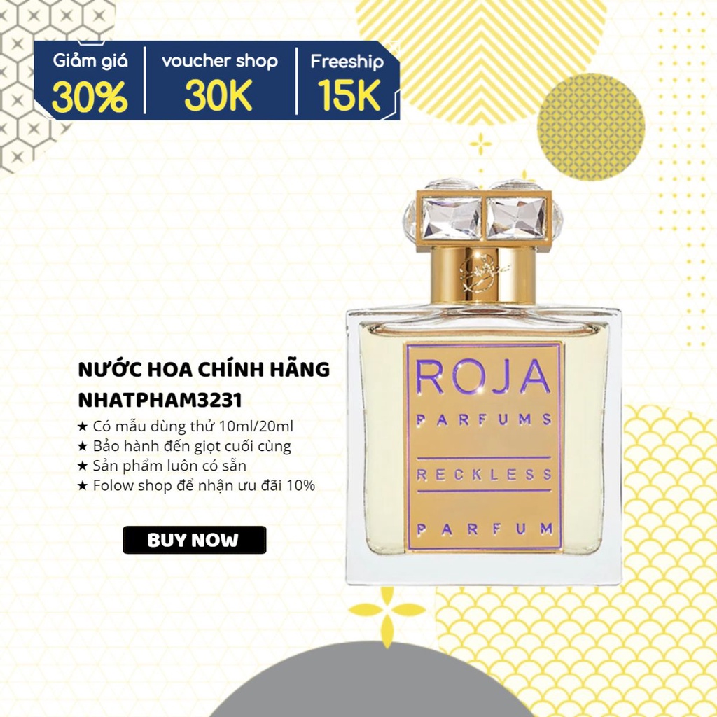 𝐑𝐎𝐉𝐀 𝐏𝐀𝐑𝐅𝐔𝐌𝐒 - Nước hoa Reckless 10ml - Nước hoa chính hãng