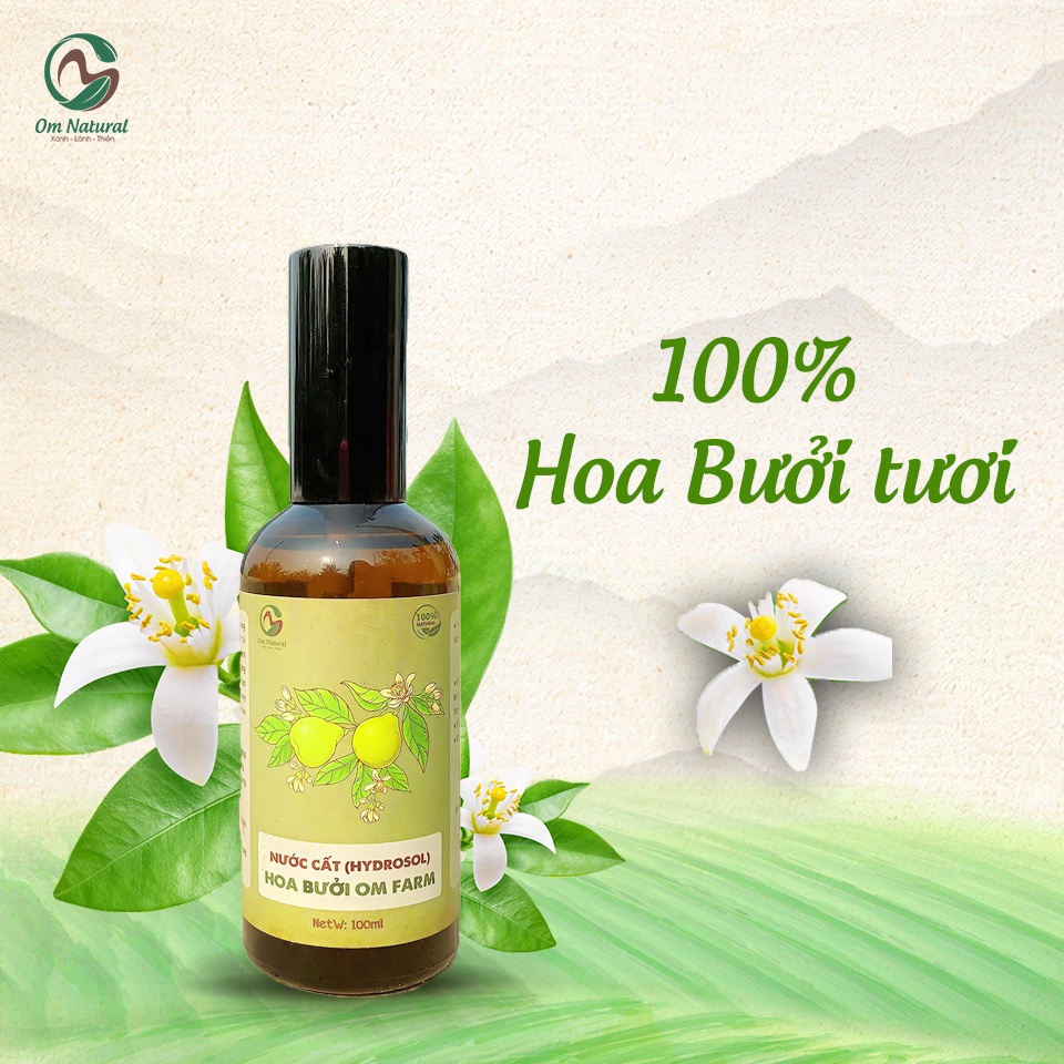 Nước Cất Hoa Bưởi OM Natural Kích Thích Mọc Tóc, Suôn Mượt Tự Nhiên 100ml