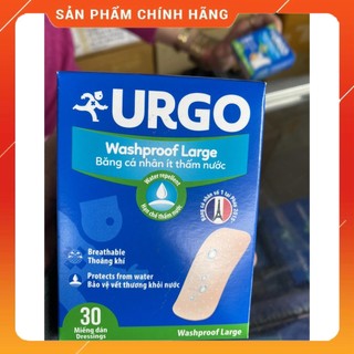 Băng Cá Nhân Ít Thấm Nước Urgo Washproof Assorted ( 30 Miếng/Hộp)