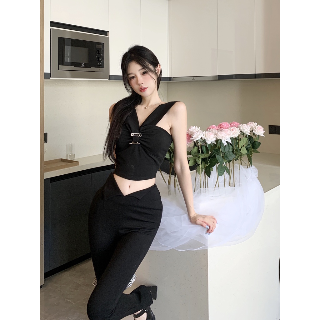 QADCOL Áo Hai Dây Ôm Dáng Thời Trang Mùa Xuân Quyến Rũ Cho Nữ