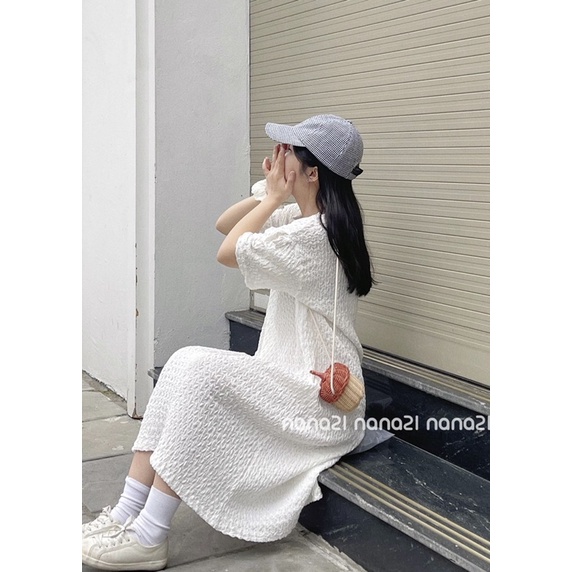 Váy thun trơn xếp nhăn Nana21 Nanastore21